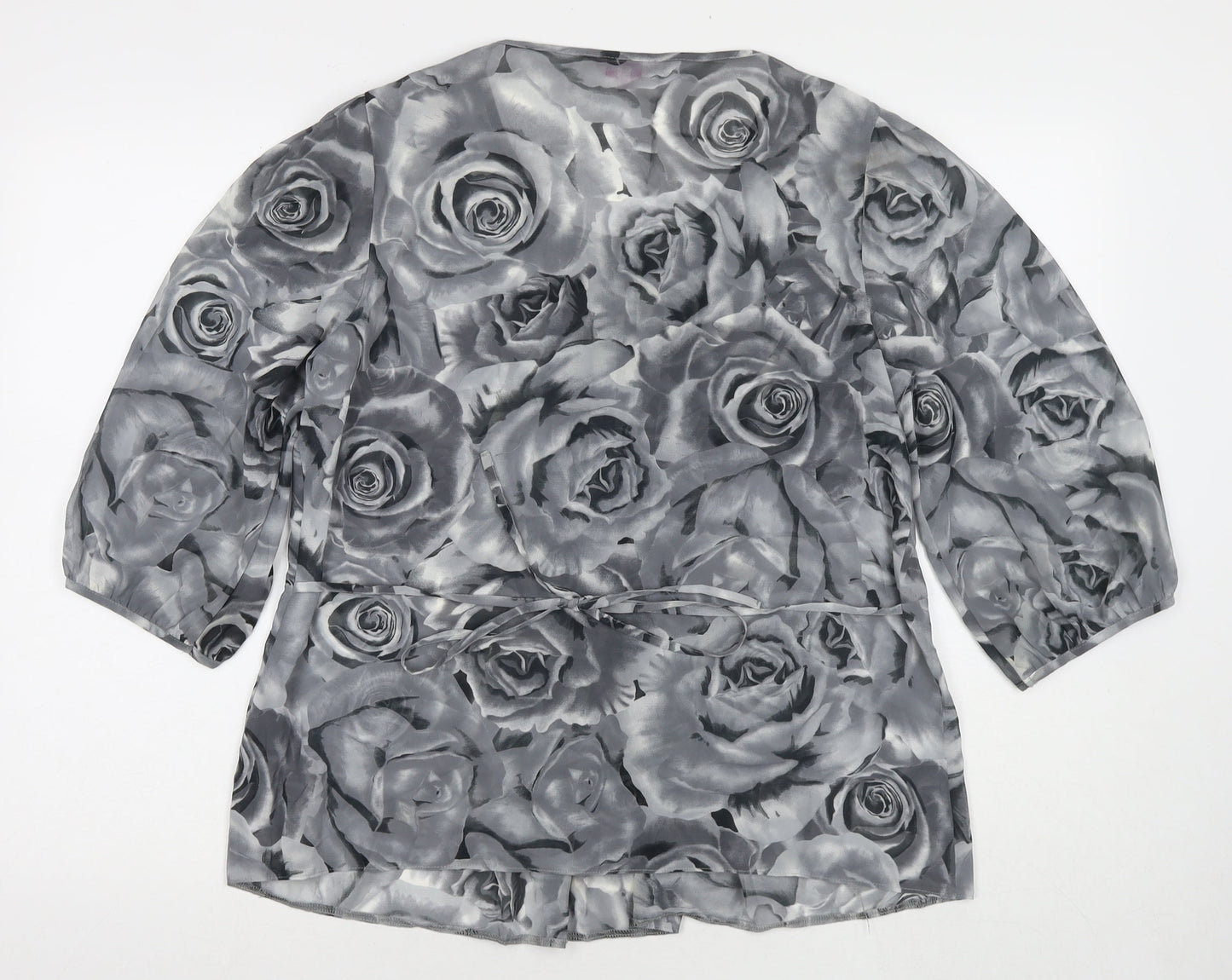Womens UK Size 16 Per Una Grey Basic Blouse
