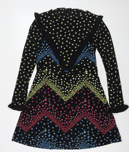 NEXT Womens Multicoloured Floral Viscose Fit & Flare Size 14 Round Neck Pullover