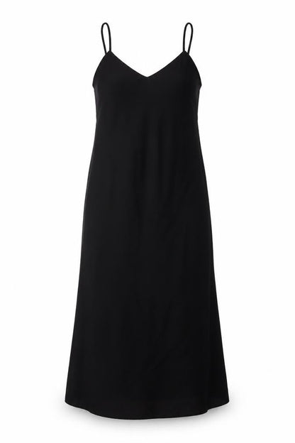 Mango Womens Black Polyester Maxi Size S V-Neck Zip