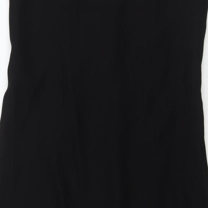 Mango Womens Black Polyester Maxi Size S V-Neck Zip