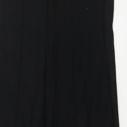 Mango Womens Black Polyester Maxi Size S V-Neck Zip