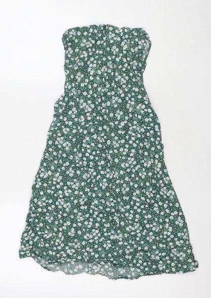 Womens UK Size S Motel Green Basic Tank