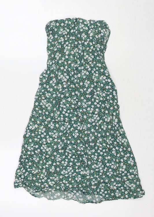 Womens UK Size S Motel Green Basic Tank
