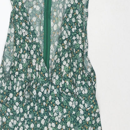 Womens UK Size S Motel Green Basic Tank