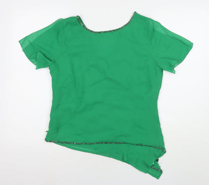 Womens UK Size 14 Together Green Basic Blouse
