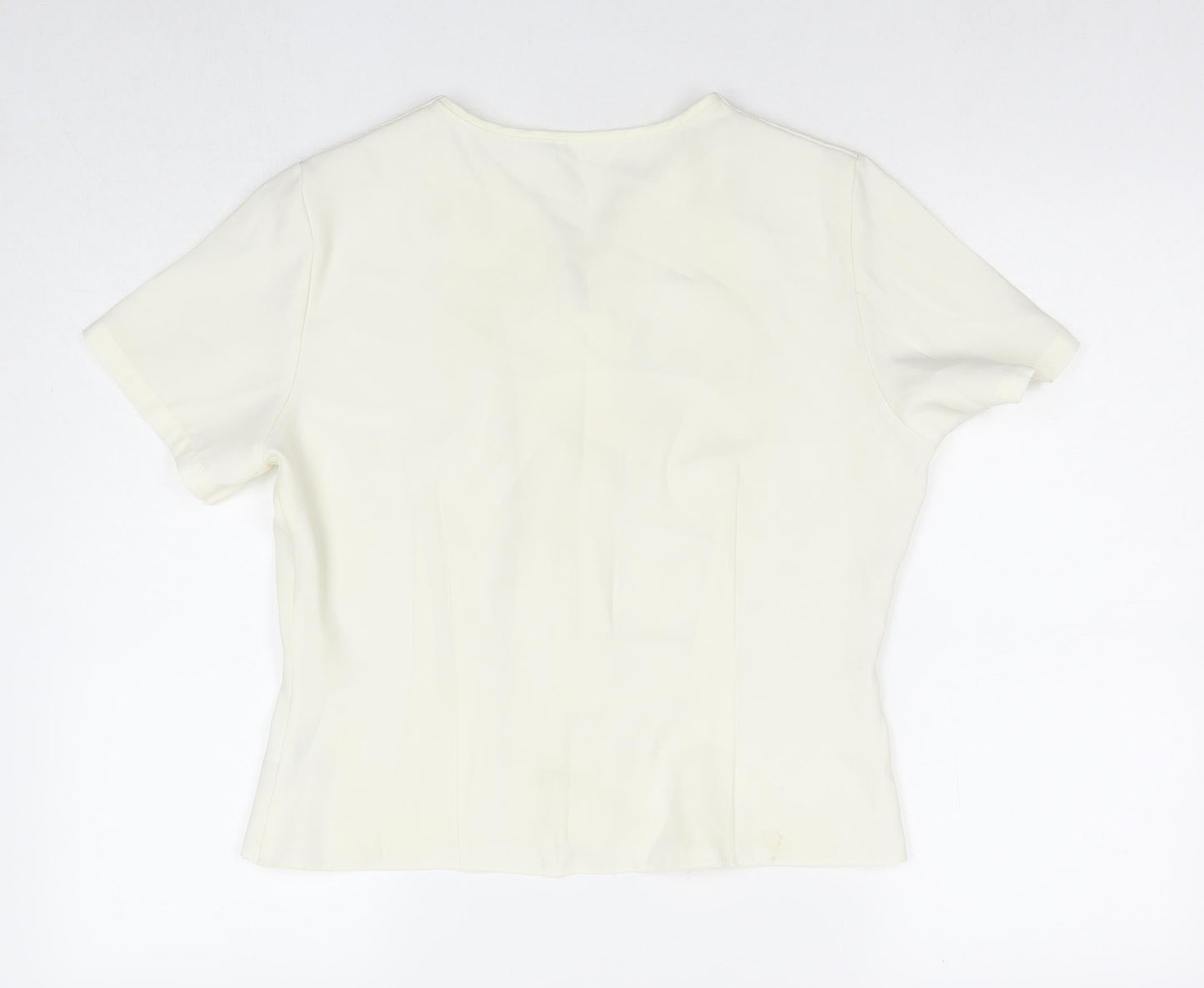 Womens UK Size 14 St Michael White Basic Button-Up