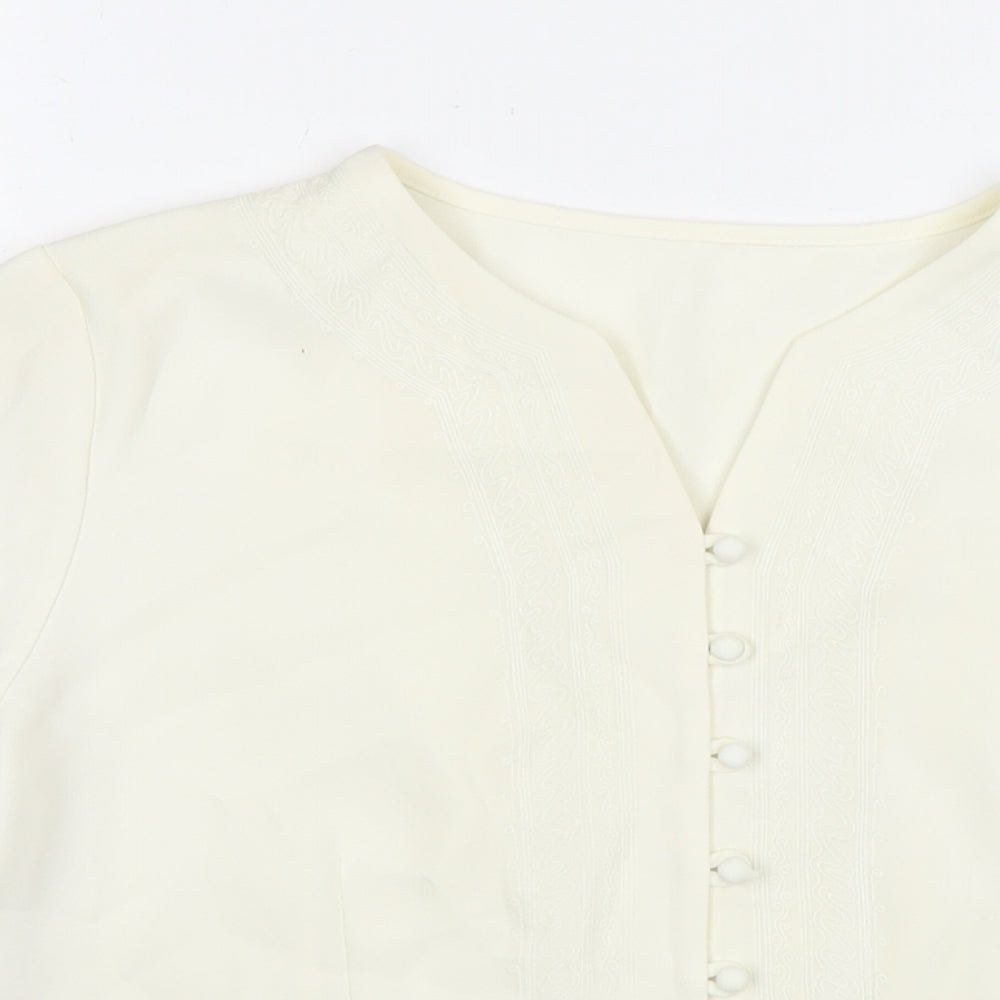 Womens UK Size 14 St Michael White Basic Button-Up
