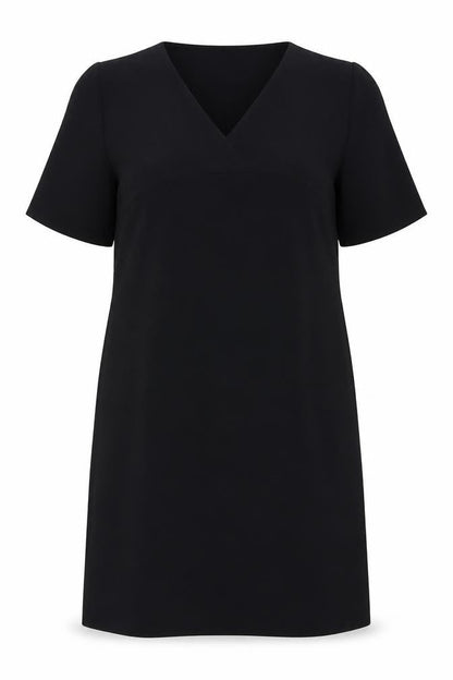 Marks and Spencer Womens Black Polyester A-Line Size 14 V-Neck Pullover