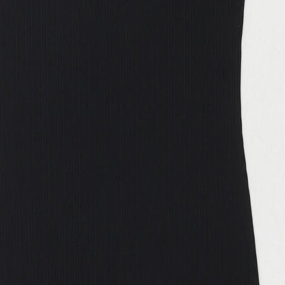River Island Womens Black Polyester Tank Dress Size 14 Scoop Neck Pullover