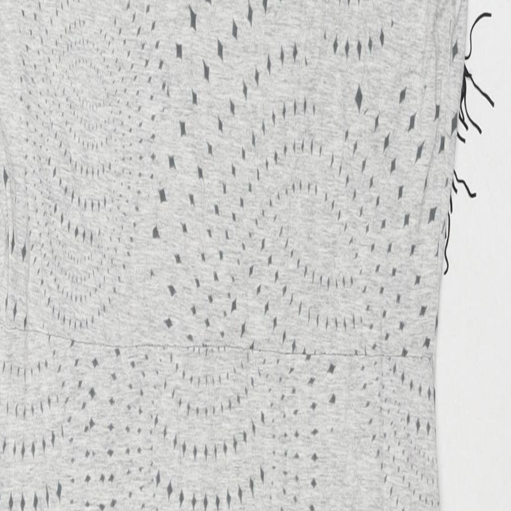 Desigual Womens Grey Viscose T-Shirt Dress Size L Round Neck Pullover