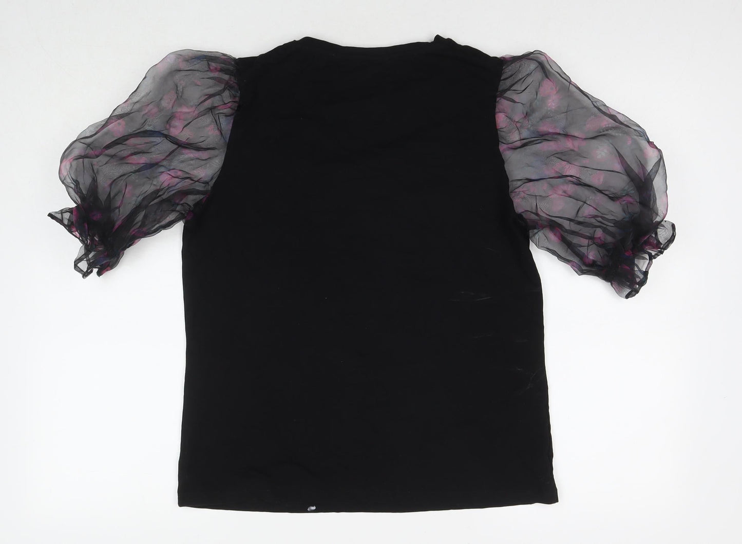 Womens UK Size 14 Dorothy Perkins Black Basic T-Shirt