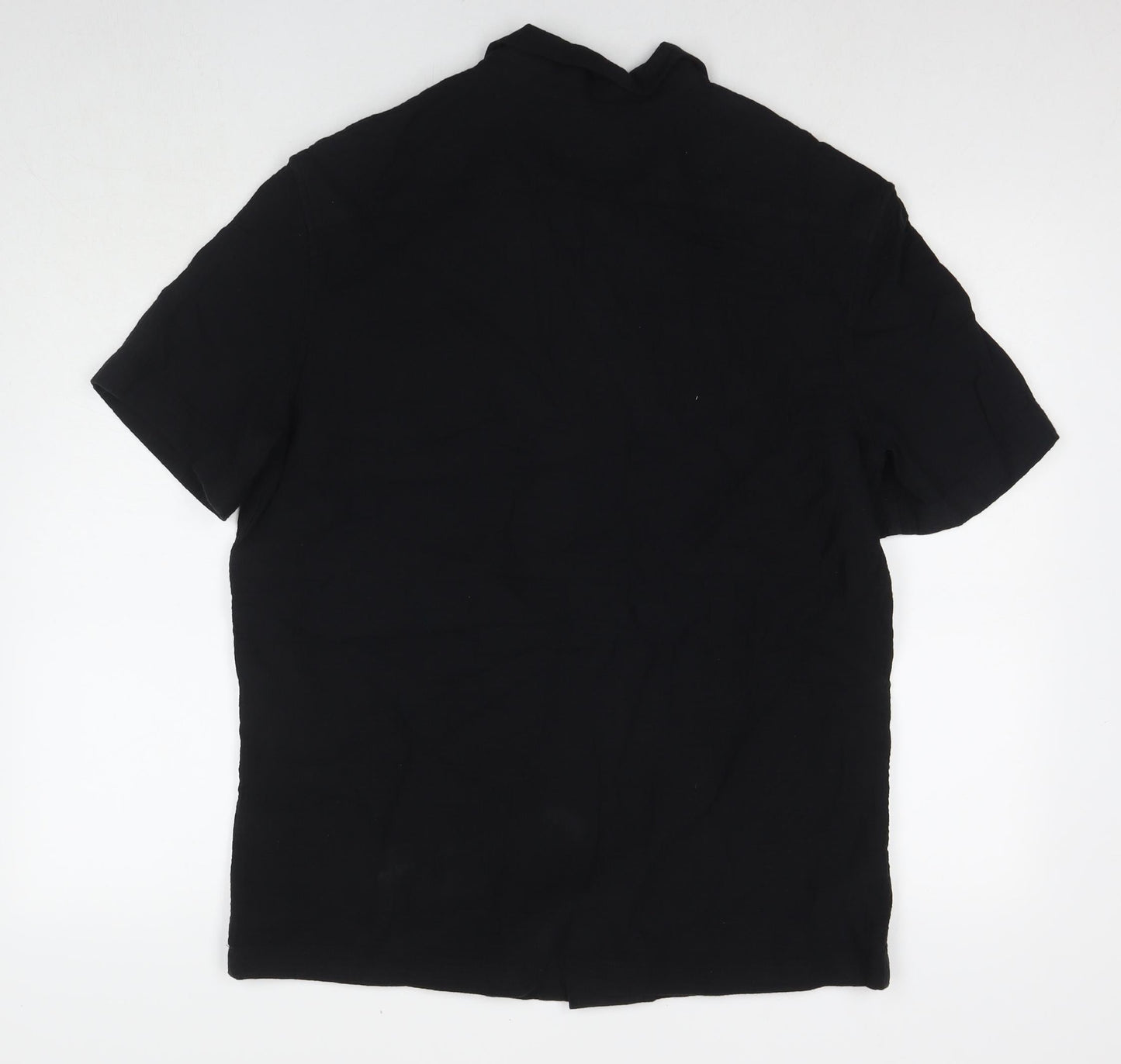 Womens UK Size L Marks and Spencer Black Basic Button-Up