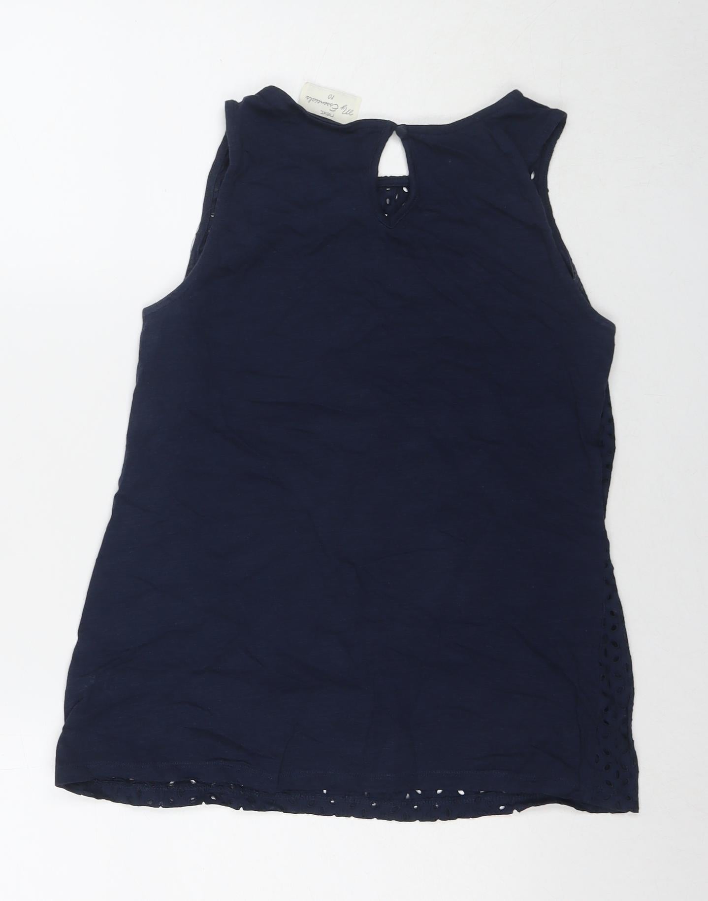 Womens UK Size 10 NEXT Blue Basic Tank