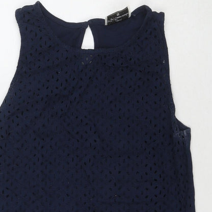 Womens UK Size 10 NEXT Blue Basic Tank