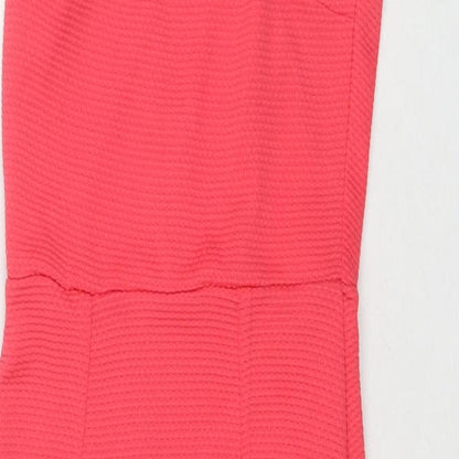 Kelly Love Womens Pink Polyester Pencil Dress Size S Round Neck Pullover