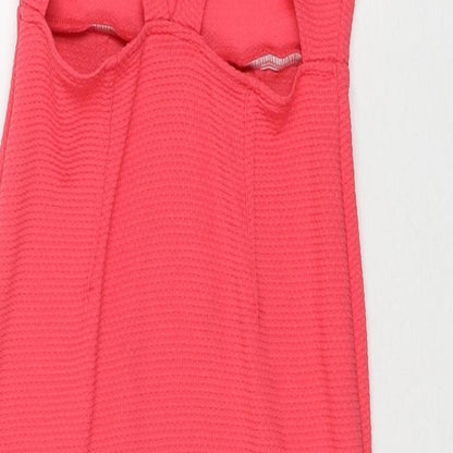 Kelly Love Womens Pink Polyester Pencil Dress Size S Round Neck Pullover