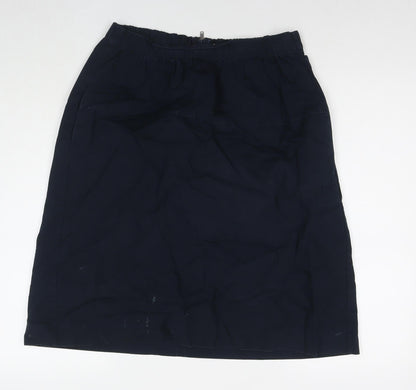 Gap Womens Blue Cotton A-Line Skirt Size M Zip