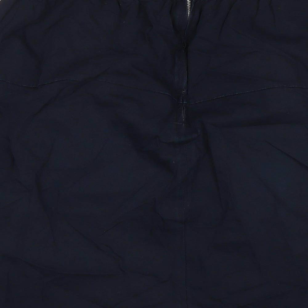 Gap Womens Blue Cotton A-Line Skirt Size M Zip