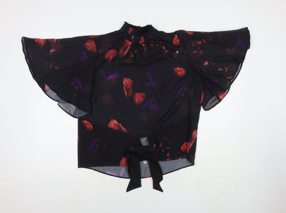 Womens UK Size 12 Oasis Black Basic Blouse
