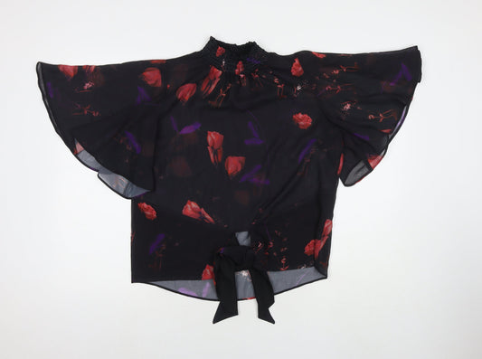 Womens UK Size 12 Oasis Black Basic Blouse