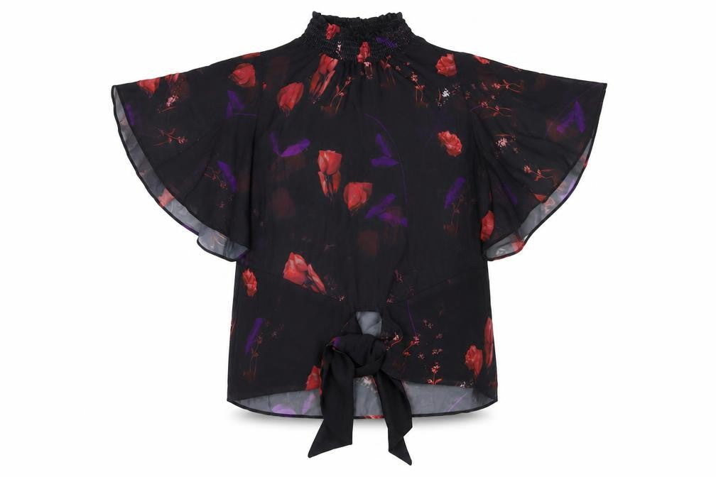 Womens UK Size 12 Oasis Black Basic Blouse