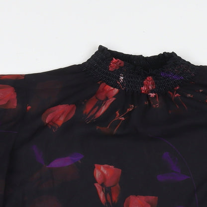 Womens UK Size 12 Oasis Black Basic Blouse