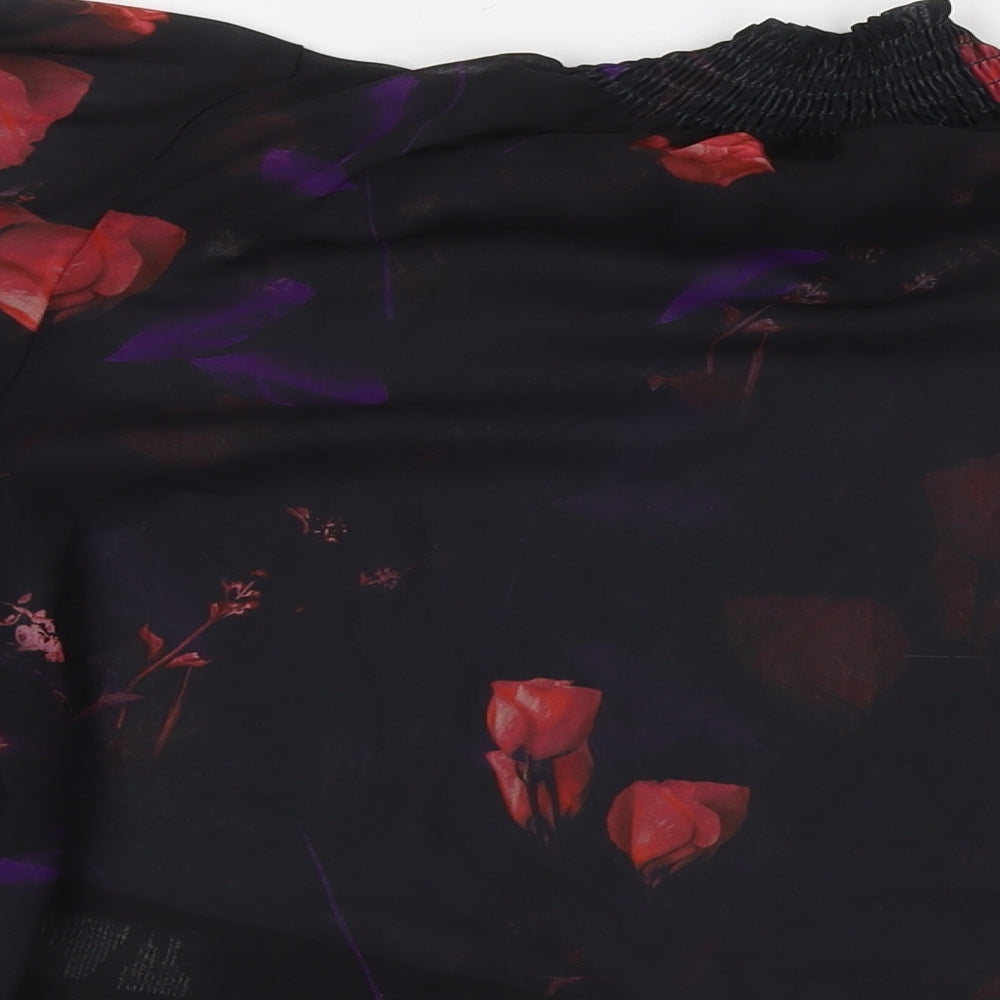 Womens UK Size 12 Oasis Black Basic Blouse