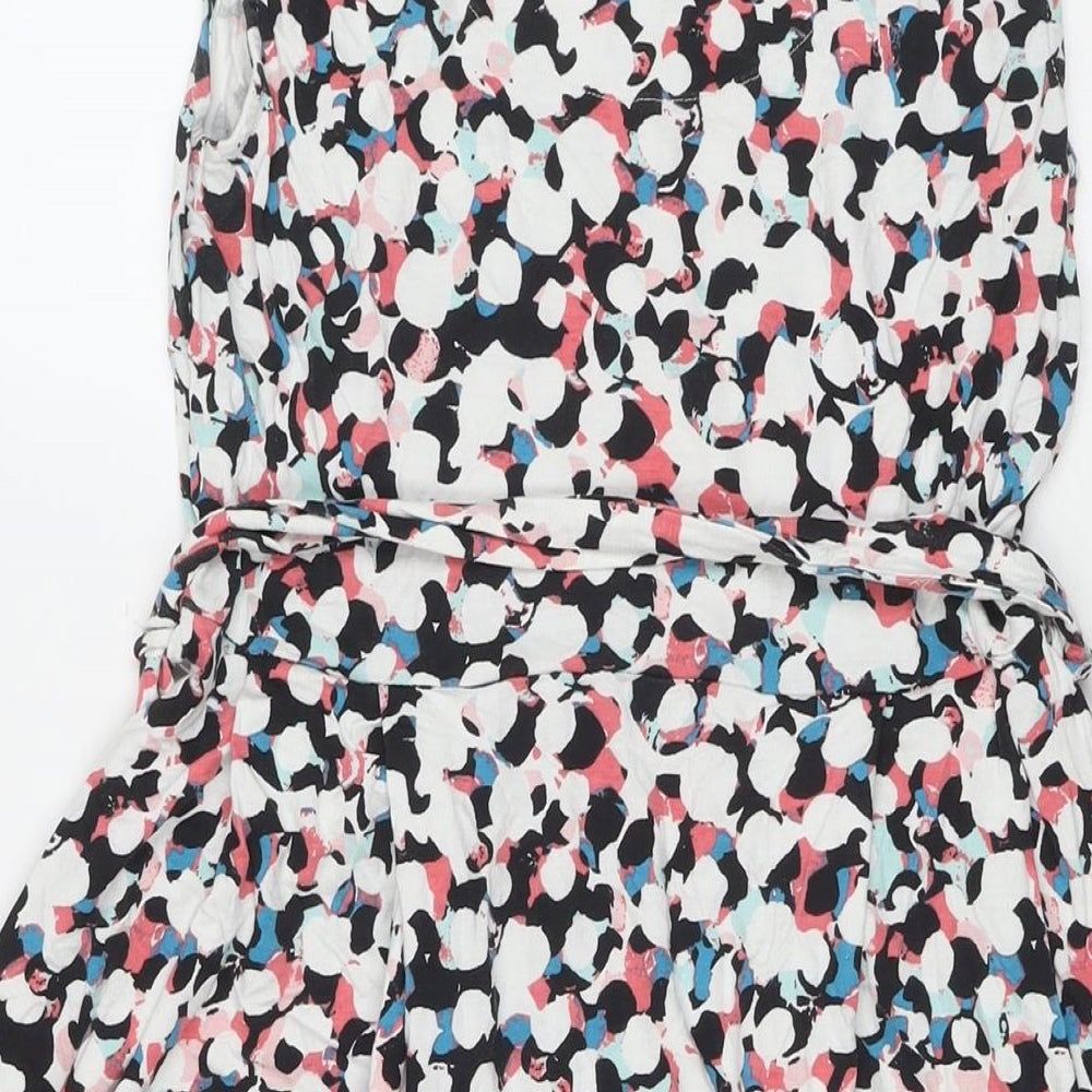 Maine Womens Multicoloured Geometric Viscose Tank Dress Size 10 Round Neck Pullover