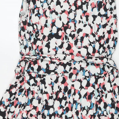 Maine Womens Multicoloured Geometric Viscose Tank Dress Size 10 Round Neck Pullover