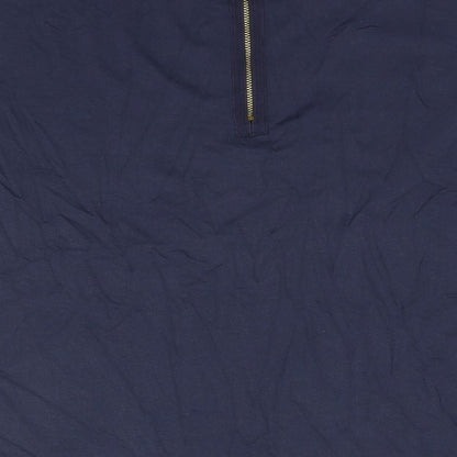 Marks and Spencer Womens Blue Viscose Basic T-Shirt Size 12 Round Neck