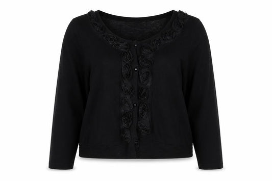 Womens UK Size 18 New Look Black Basic Button-Up