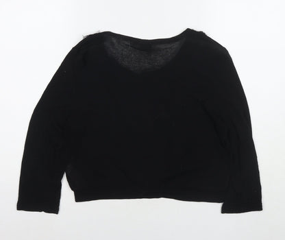 Womens UK Size 18 New Look Black Basic Button-Up