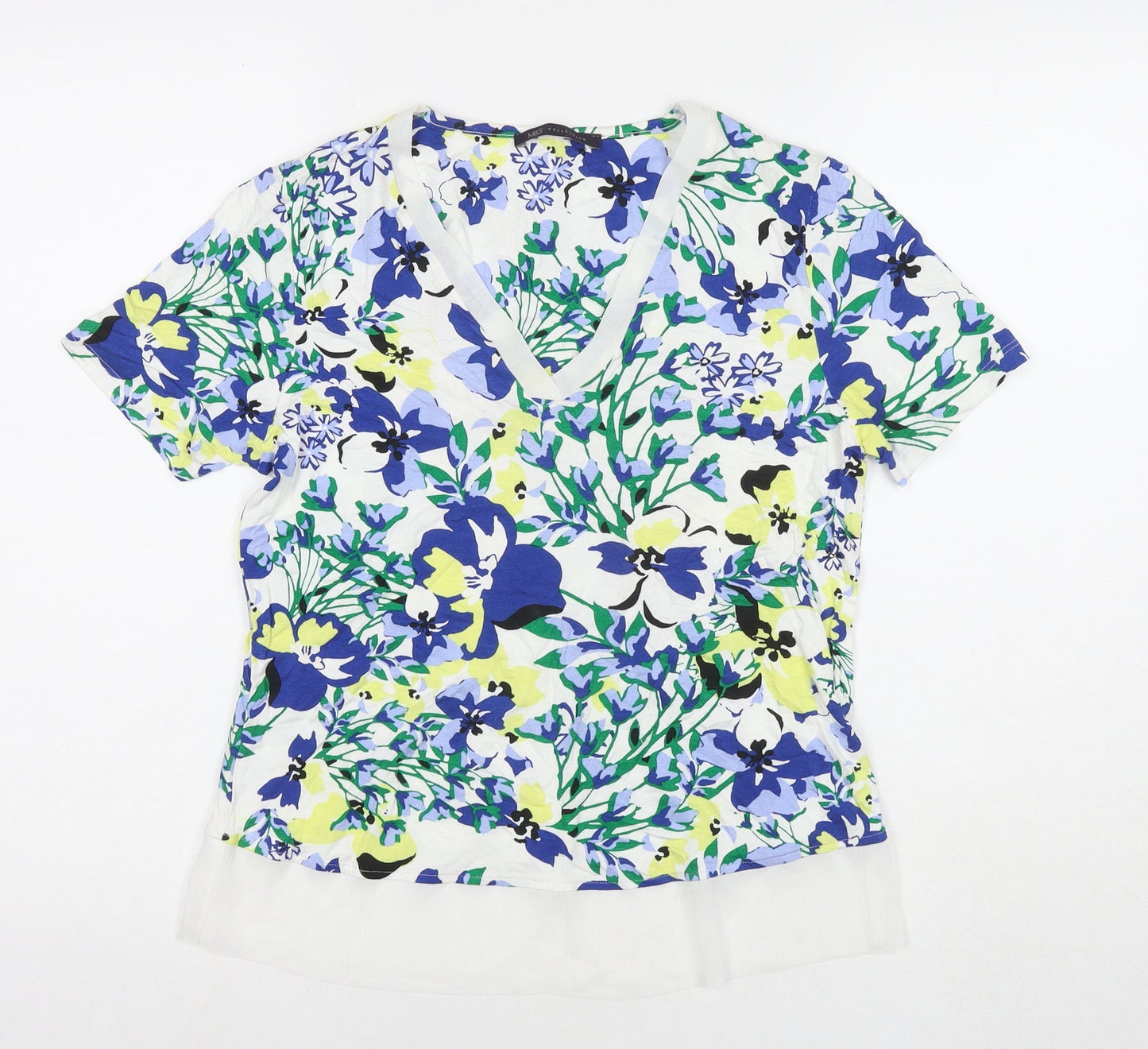 Womens UK Size 8 Marks and Spencer Multicoloured Basic Blouse
