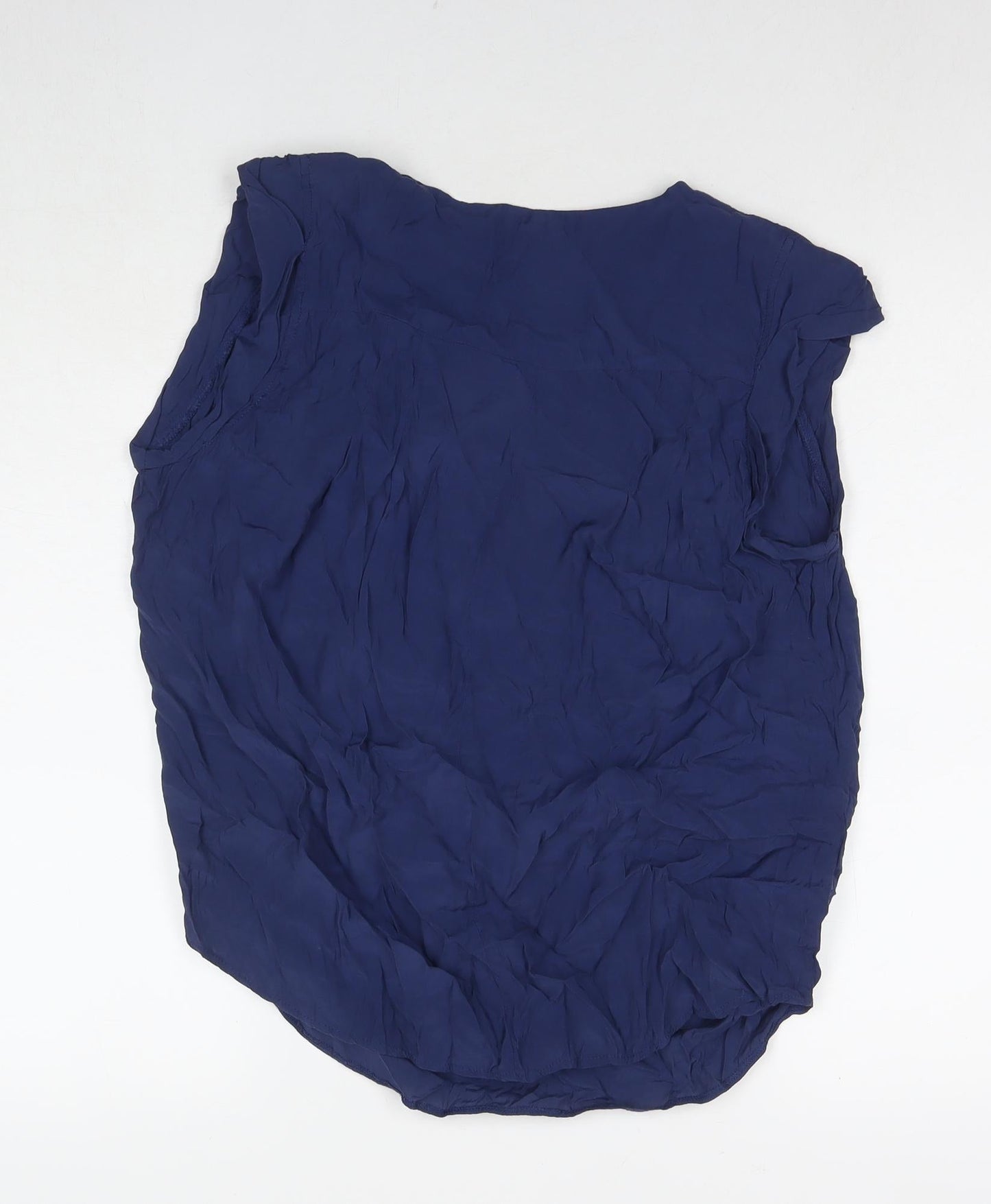 Womens UK Size 10 Topshop Blue Basic T-Shirt