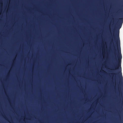 Womens UK Size 10 Topshop Blue Basic T-Shirt