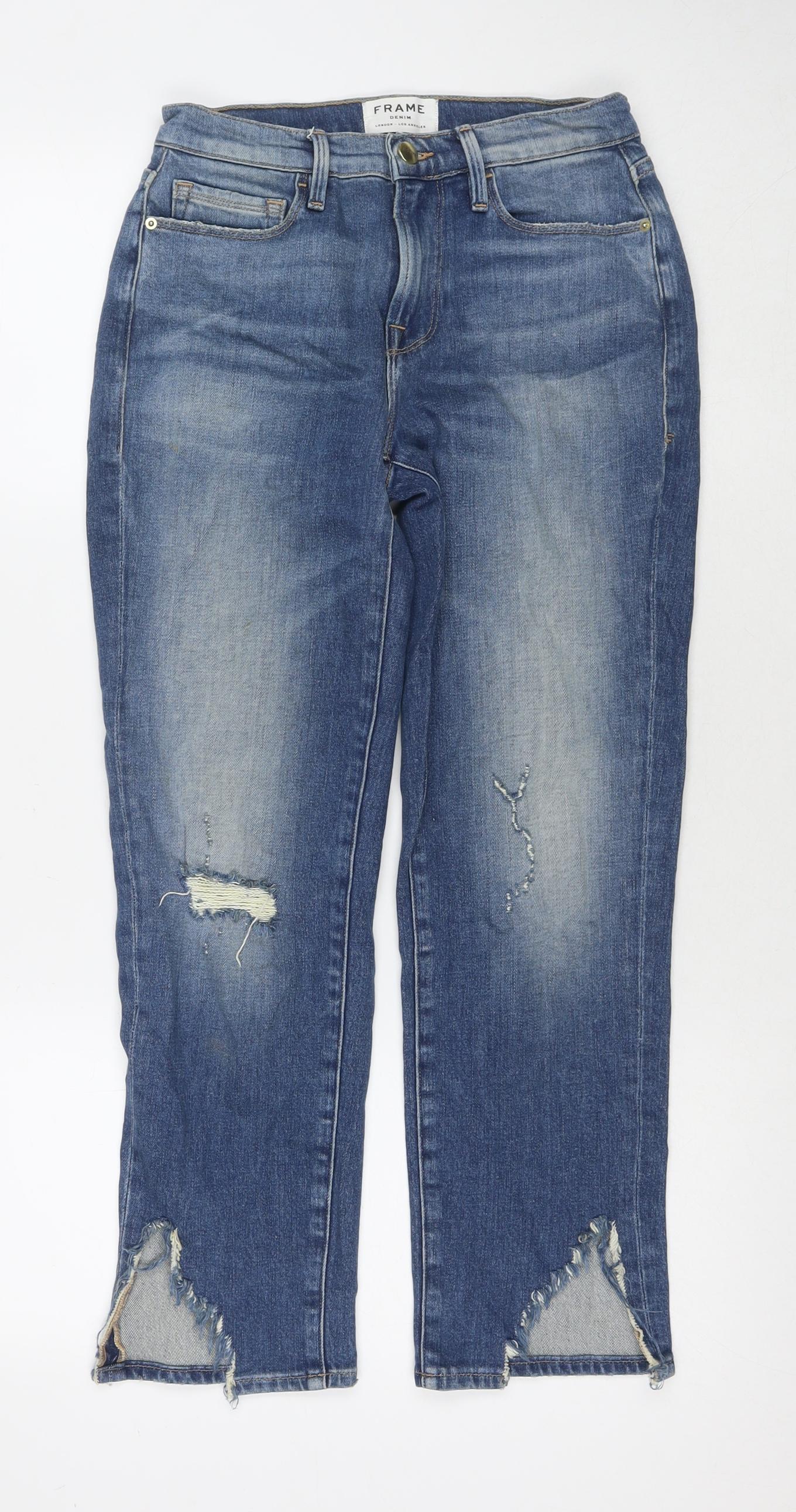 Womens UK Size 26 FRAME Regular Fit Straight Blue Jeans