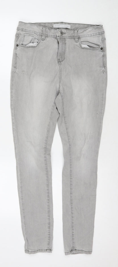 George Womens Gold Cotton Skinny Jeans Size 10 L28 in Regular Zip