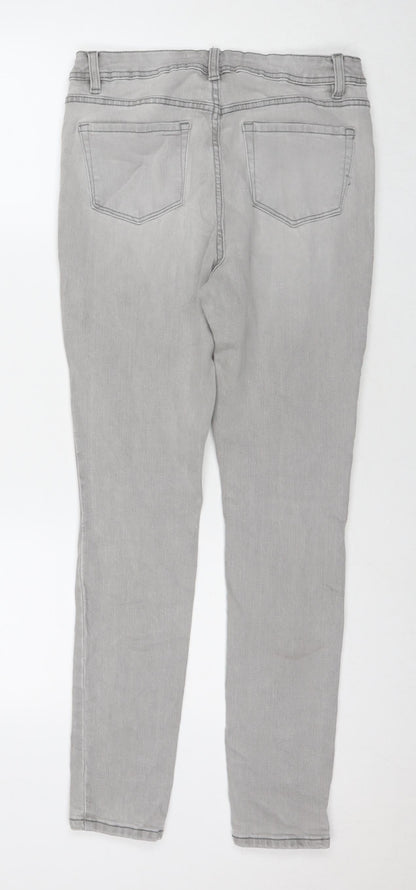 George Womens Gold Cotton Skinny Jeans Size 10 L28 in Regular Zip