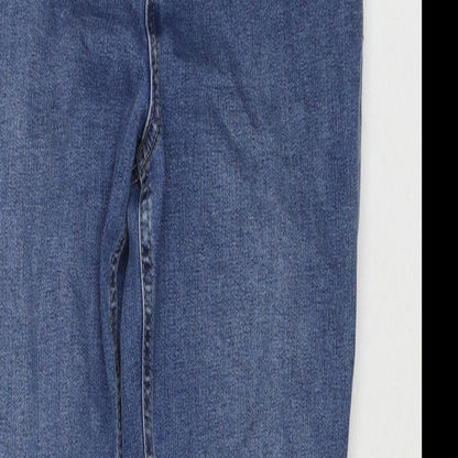 Denim & Co. Womens Blue Cotton Skinny Jeans Size 8 L28 in Regular Zip