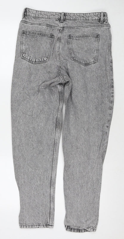 Denim & Co. Womens Grey Cotton Skinny Jeans Size 14 L28 in Regular Zip