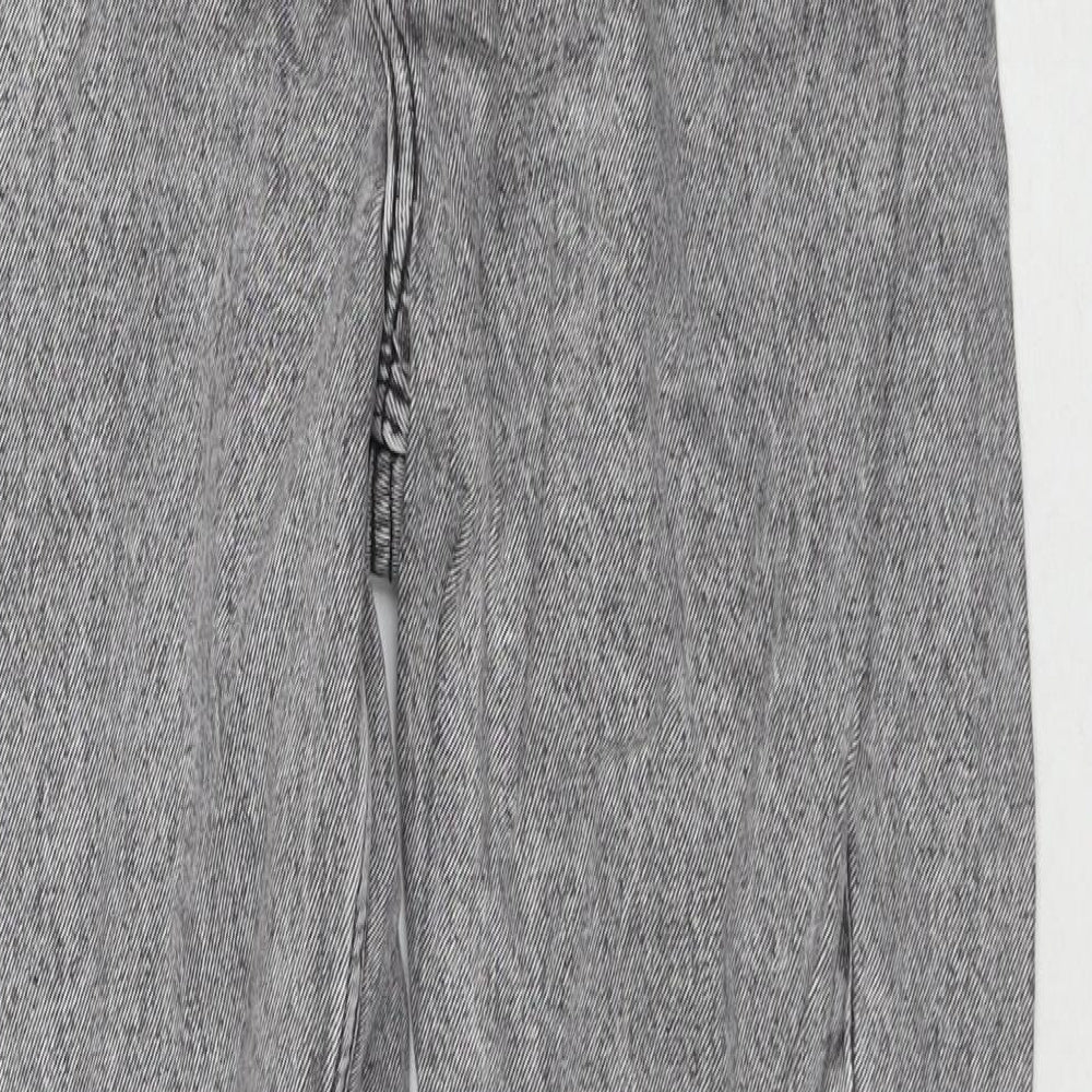 Denim & Co. Womens Grey Cotton Skinny Jeans Size 14 L28 in Regular Zip