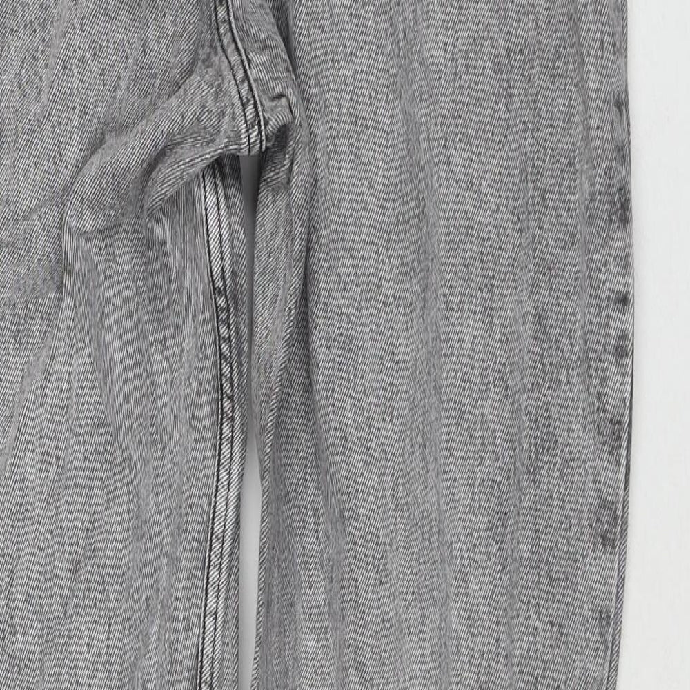 Denim & Co. Womens Grey Cotton Skinny Jeans Size 14 L28 in Regular Zip