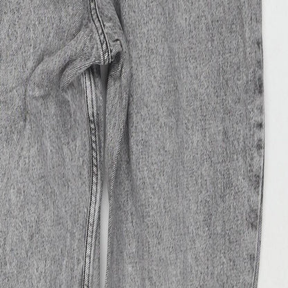 Denim & Co. Womens Grey Cotton Skinny Jeans Size 14 L28 in Regular Zip