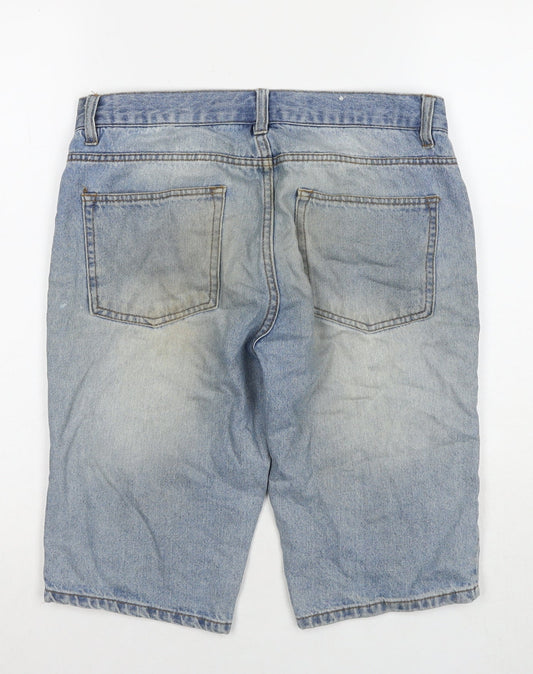 Topman Mens Blue Camel Bermuda Shorts Size 30 in L12 in Regular Zip