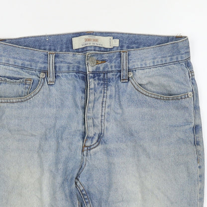 Topman Mens Blue Camel Bermuda Shorts Size 30 in L12 in Regular Zip