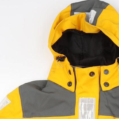 Quark Expedition Womens Yellow Jacket Size M Zip - Interactive, Velcro Cuffs,Reflective Detail, Taped Seams