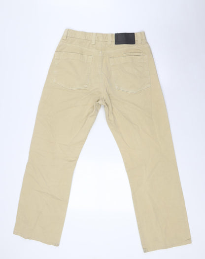 Mens UK Size 34 in NEXT Regular Fit Straight Beige Jeans