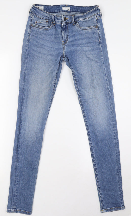 Pepe Jeans Womens Blue Cotton Skinny Jeans Size 29 in L31 in Regular Button