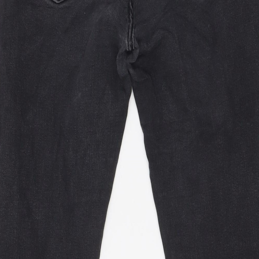 Zara Womens Black Cotton Skinny Jeans Size 8 L27 in Regular Button - High Waist