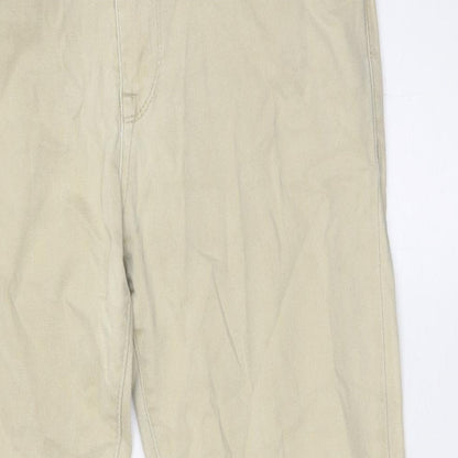 ASOS Mens Beige Cotton Straight Jeans Size 32 in L31 in Regular Button